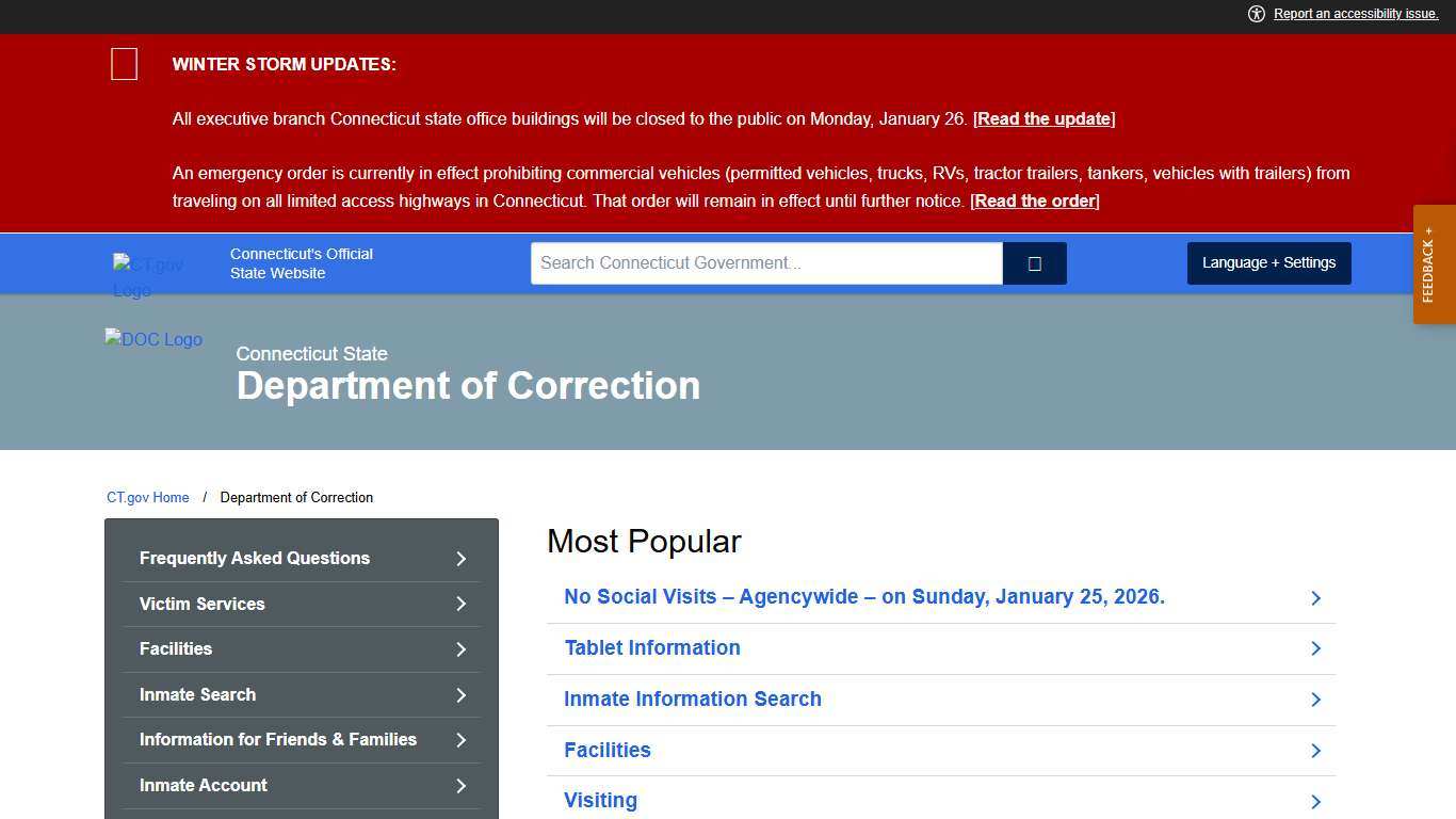 Connecticut Department of Correction
